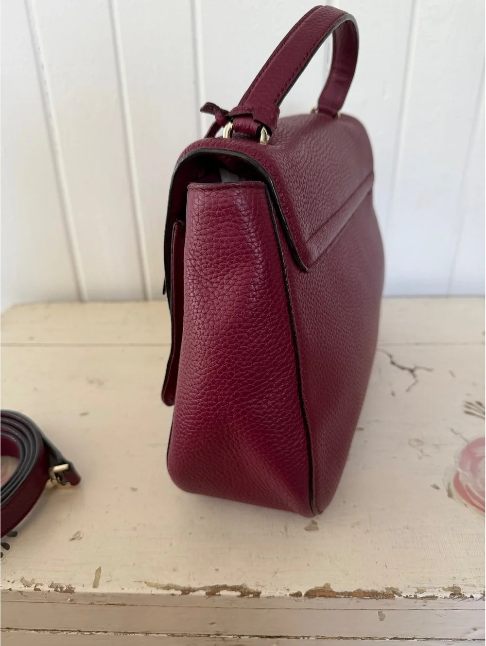 Kate Spade Burgundy Leather Handbag